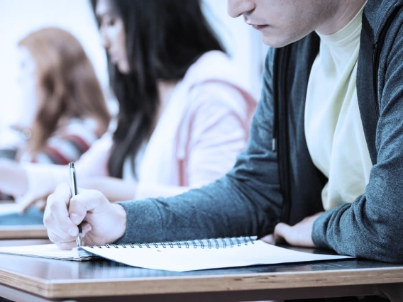 Flavor image of students working.