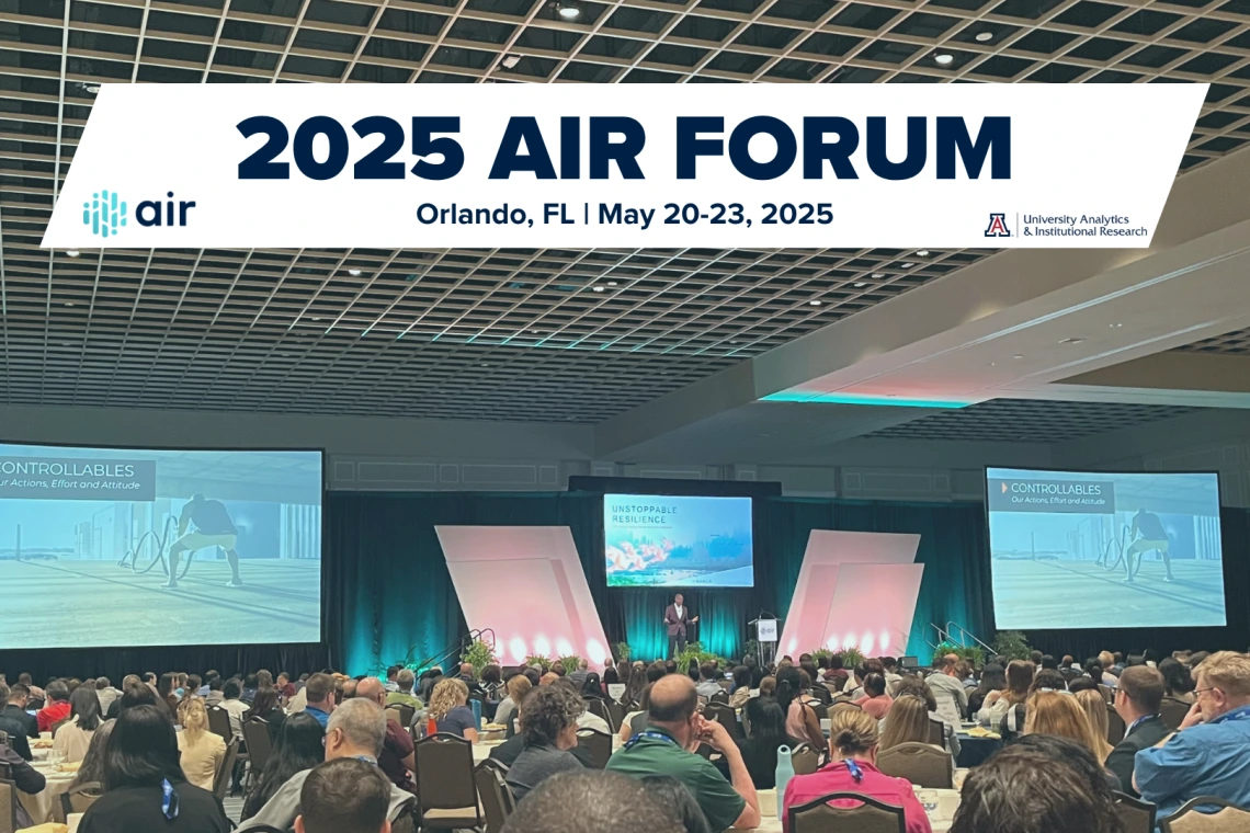Keynote Speaker and conference attendees at the 2025 AIR Forum held in Orlando, Florida from May 20 through May 23