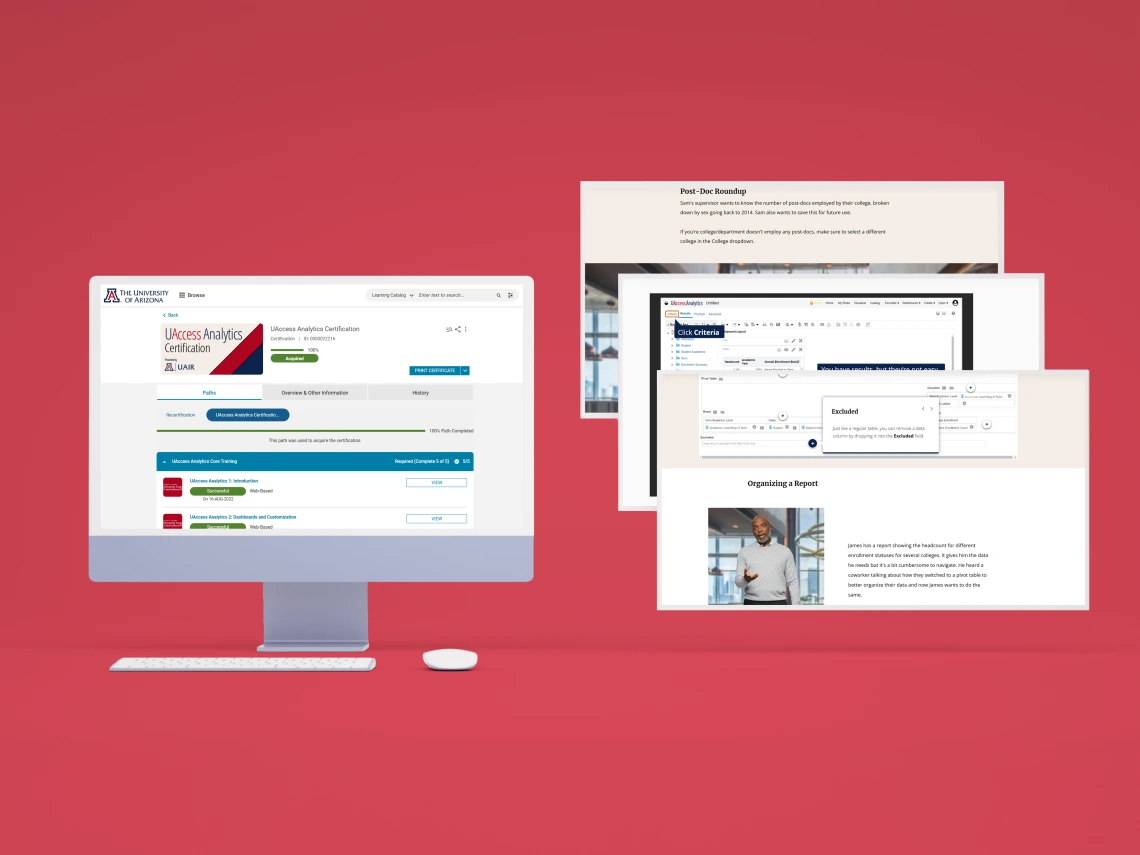 Promo image of UAccess Analytics Certification.