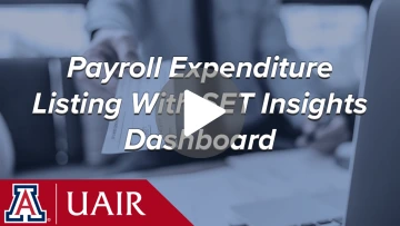 Video thumbnail for PEL with SET Dashboard. An image of someone passing a check with the UAIR logo in the bottom corner. 