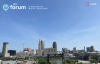 Skyline of Cleveland Ohio with the "AIR Forum" logo and UAIR logo at the top corners of the image